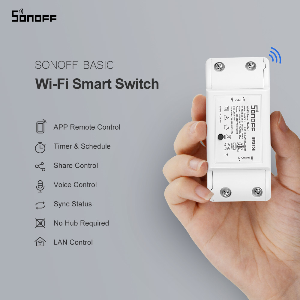 Smart Light Switch Wifi - Itead SONOFF Basic R2 Mini DIY