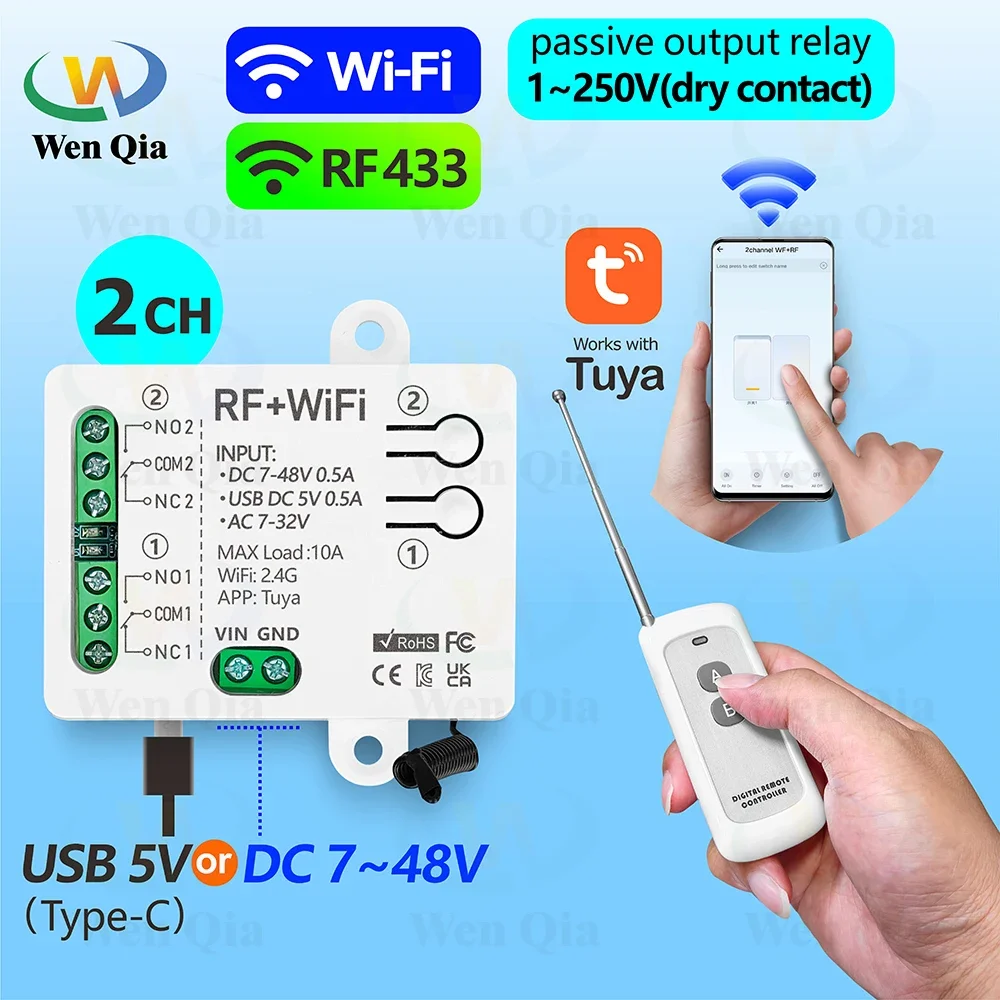 Smart Light Switch Wifi - 2CH Smart Light Switch Tuya,WiFi &