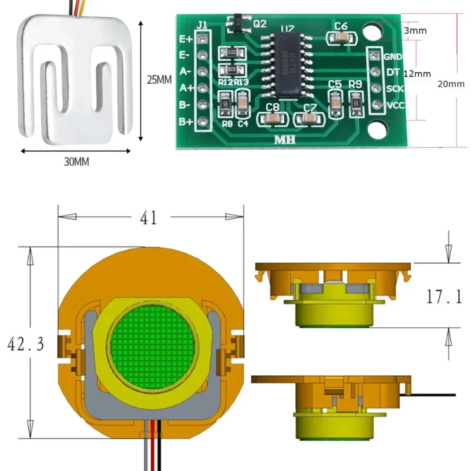 DIYmall 50KG Load Cell Weight  - Sensor Kit Arduino recension och pris