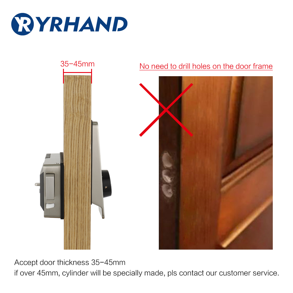 Waterproof Smart door rim lock - Smart Door Lock Wifi recension och pris