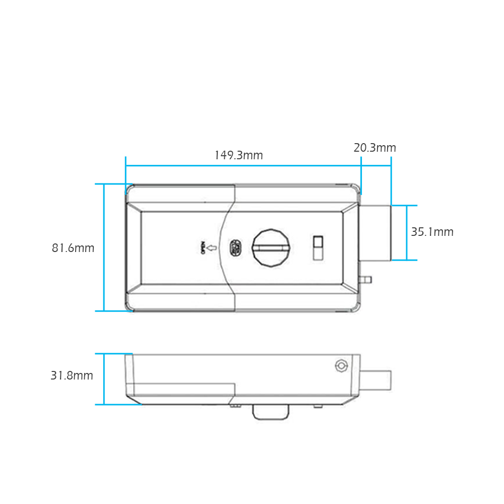 Waterproof Smart door rim lock - Smart Door Lock Wifi recension och pris